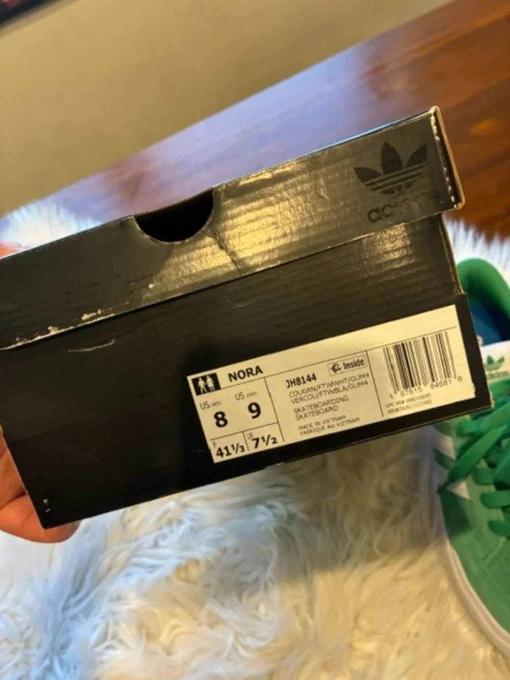 Adidas Nora Victory Green Suede Sneakers | Worn Once | OG Box | Women's 9